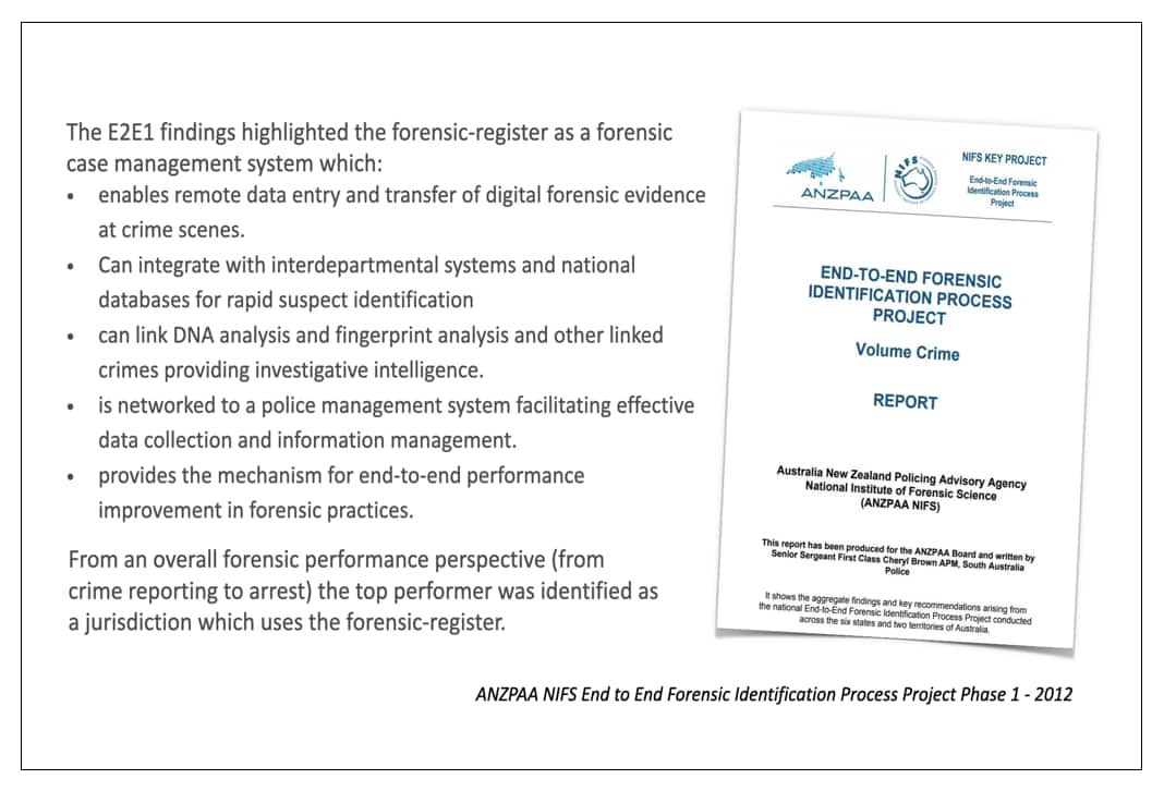 endorsement for the forensic register